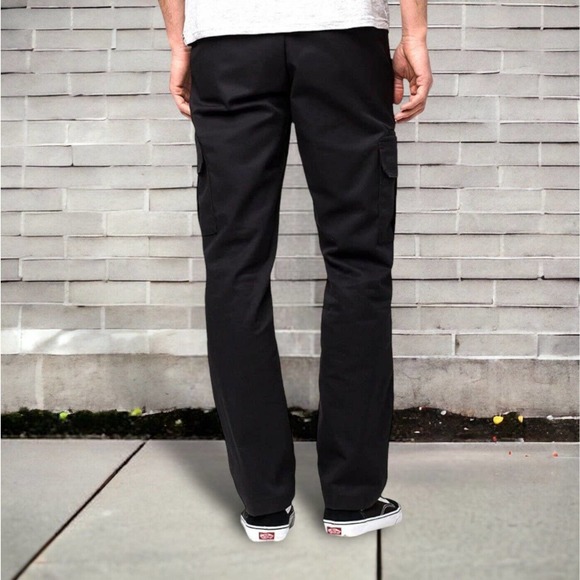 Dickies Mens 42x30 CARGO PANTS Regular Fit Straight Leg Black Twill work utility - Picture 3 of 16